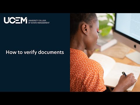 Part of a video titled How to verify documents - YouTube