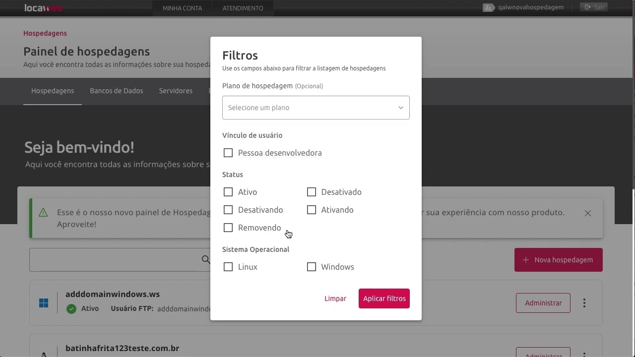 Painel Administrativo