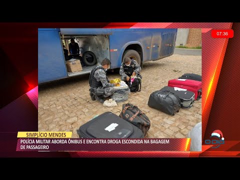 Polícia Militar aborda ônibus e encontra droga escondida na bagagem de passageiro 21 12 2021