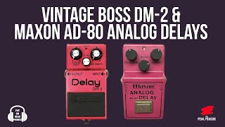 Video thumbnail for VINTAGE BOSS DM-2 & MAXON AD-80 ANALOG DELAYS by The Pedal Picassos