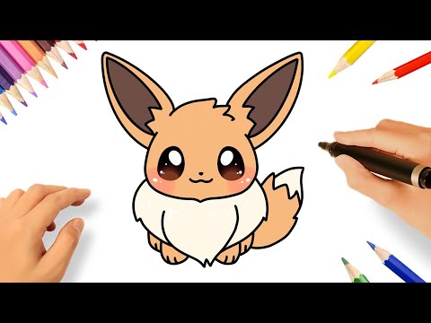 COMMENT DESSINER KAWAII ÉVOLI | EEVEE | FACILEMENT | POKÉMON