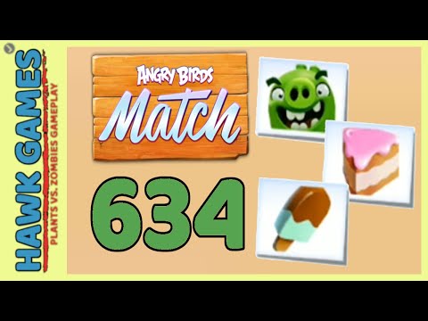 Angry Birds Match ⭐ Level 634 - Walkthrough, No Boosters