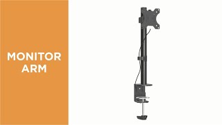 Single Screen Economical Articulating Steel Monitor Arm -LDT12-C01