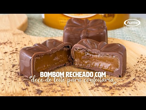 BOMBOM RECHEADO COM DOCE DE LEITE PARA CONFEITARIA AUREA