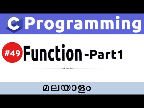 Introduction To Function In C Programming - Malayalam #49