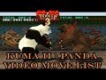 Tekken 3 Kuma II Panda Move List