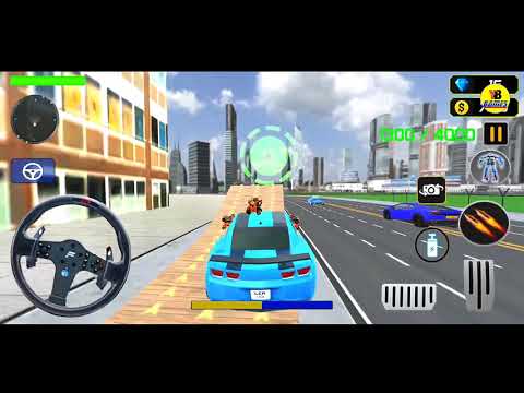Muscle Robot Car Transform War: Police Bus Games - Android Gameplay FullHD