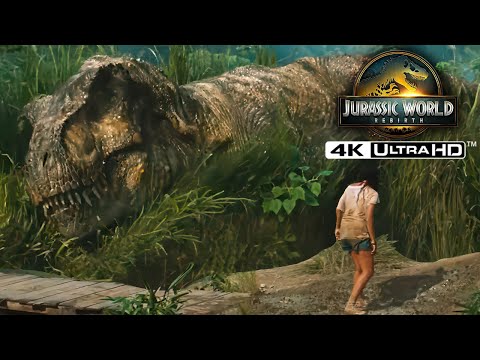 T.REX RIVER RAFT CHASE FULL SCENE!!! | Jurassic World Rebirth - HD 4DDD