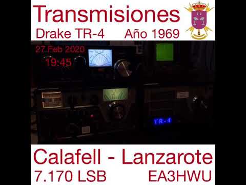EA3HWU QSO Calafell Lanzarote con Drake TR-4 año 1969