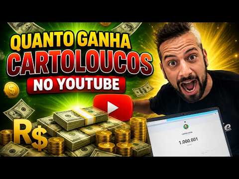 QUANTO GANHA O CANAL CARTOLOUCOS ? | GANHOS EM REAIS 2026
