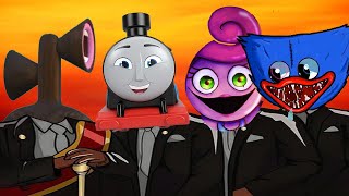 Download lagu Siren Head & Thomas The Tank & Mommy Long Legs & Huggy Wuggy - Coffin Dance Meme Cover mp3