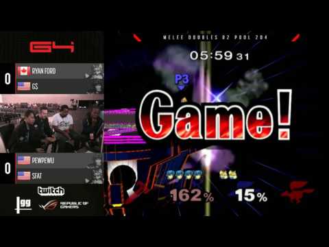 Genesis 4 SSBM - G$ & Ryan Ford Vs. PewPewU & SFAT - Smash Melee Doubles