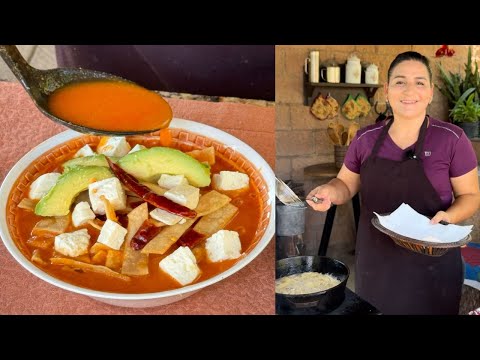 Así me Preparaba mi Nana Adela la Sopa Azteca (De Tortilla)  -  La Herencia de las Viudas
