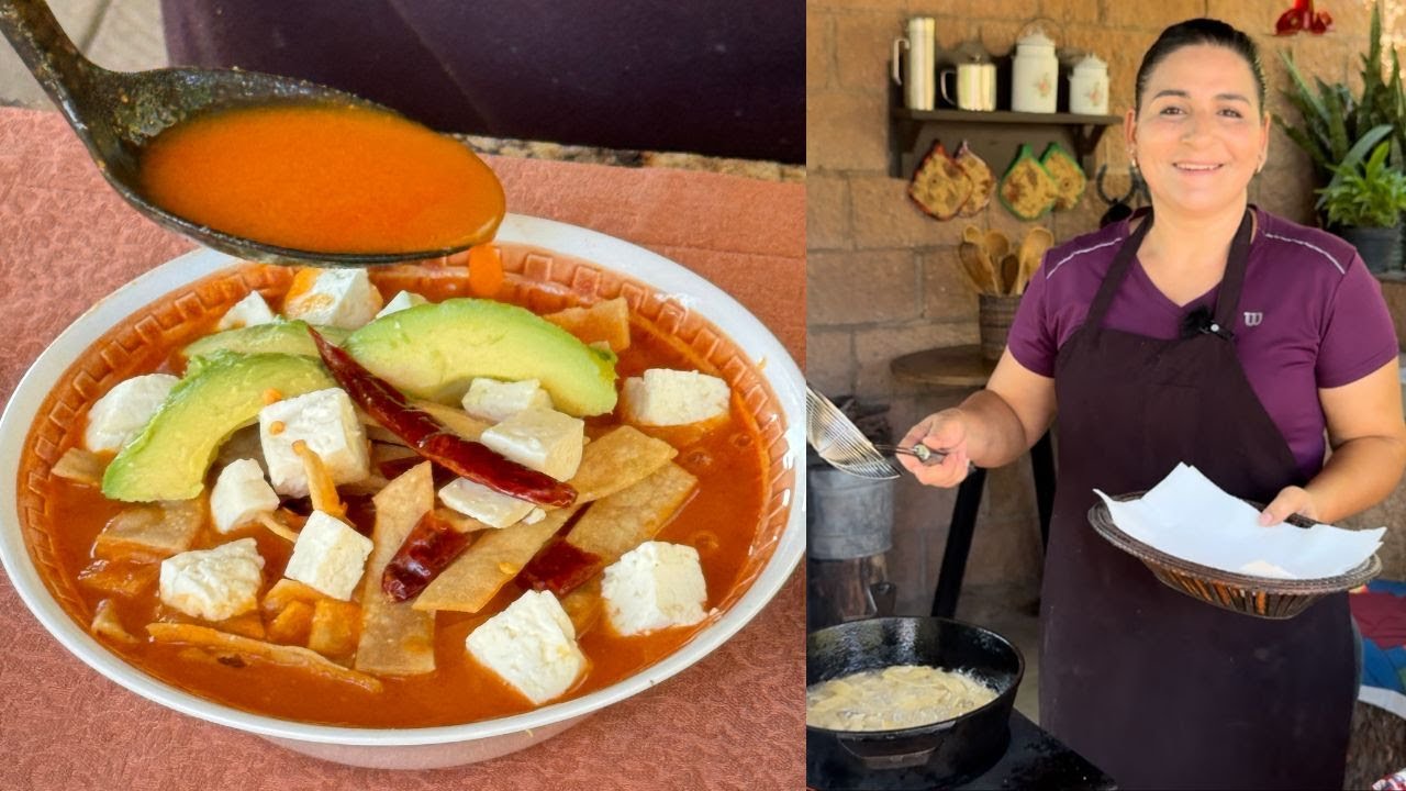Así me Preparaba mi Nana Adela la Sopa Azteca (De Tortilla)  -  La Herencia de las Viudas