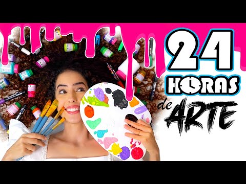 24 HORAS FAZENDO ARTE! Pintei tudo que vi pela frente! Paula Stephânia