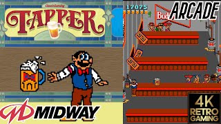 Tapper Arcade ( Midway 1983 ) 4k Gameplay