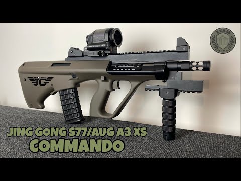 [R] JG Jing Gong S77 AUG A3  Commando Gen.2 Airsoft 6mm BB mit EFCS, FSWS, Pro HopUp Test deutsch