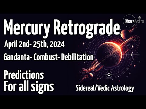 , title : 'Mercury Retrograde 2024 | April 2 - 25 | Vedic Astrology Predictions #vedicastrology #aries #pisces'
