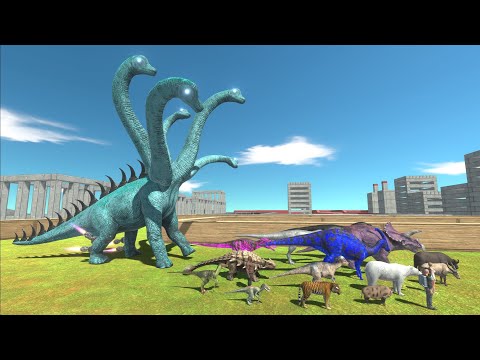 Escape from HYDRA BRACHIOSAURUS - Animal Revolt Battle Simulator Escape from Monster