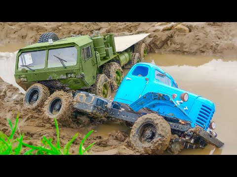 RC Car King Kong vs Military Truck 8x8 Stuck in the Mud Crazy Challenge