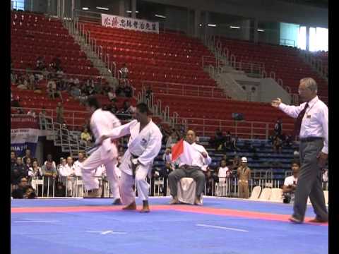 Team Kumite final Batista BRA vs Inokoshi JPN 2nd match