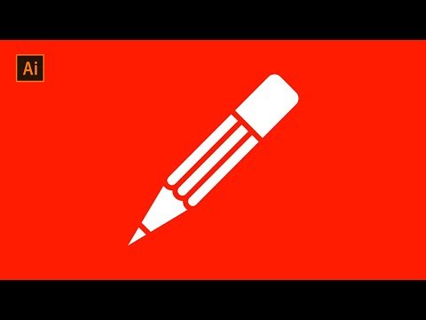 How to make Simple Pencil Icon in Adobe Illustrator Eng Sub