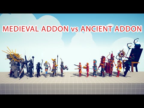 MEDIEVAL ADDON TEAM vs ANCIENT ADDON TEAM - Totally Accurate Battle Simulator TABS
