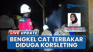 Diduga Berawal Korsleting Listrik, Bengkel Cat Mobil di Bondowoso Kebakaran hingga Ludes Dilalap Api