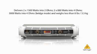Video thumbnail for BEHRINGER iNUKE NU3000DSP—Ultra-Lightweight, High-Density 3000-Watt Power Amplifier by Behringer