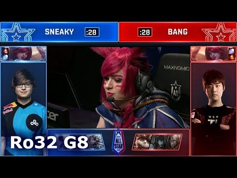 Sneaky Xayah vs Bang Xayah | 1 vs 1 2018 All-Star Las Vegas | NA vs KR