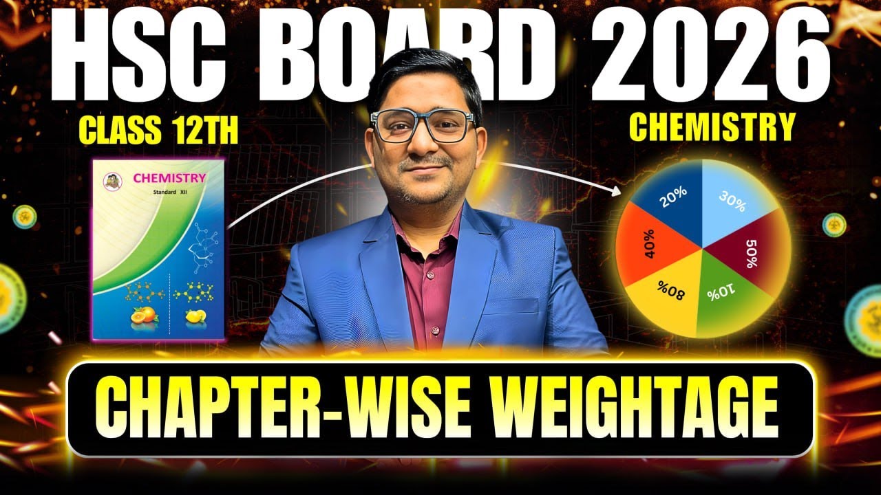 Class 12th HSC Board Chemistry Chapter-Wise Weightage 2026 | Maharashtra Board | BY SOVIND SIR #hsc