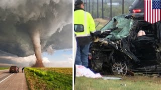 Storm chasers crash: Weather Channel hosts die in insane car collision tracking twister - TomoNews