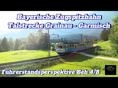 Führerstandsmitfahrt/ Cab Ride im Beh 4/8 der Bayerischen Zugspitzbahn