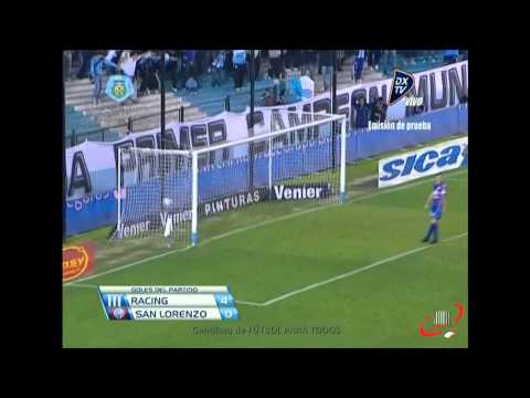 RESUMEN PARTIDO - SAN LORENZO 0 RACING 4 - FECHA 9 (29 09 2012)