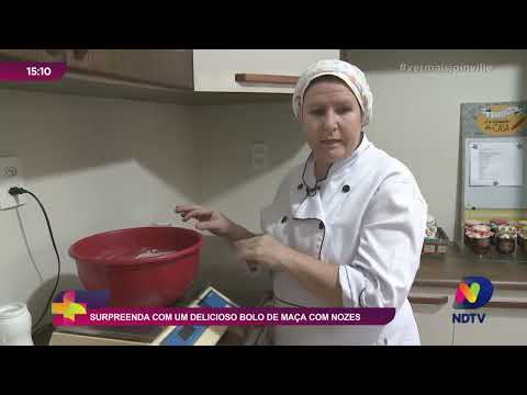 Surpreenda com um delicioso bolo de maçã com nozes