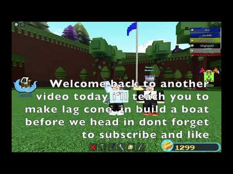 How to make lag spike cone in build a boat