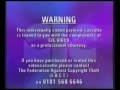 CIC Video Timecoded Warning Screen