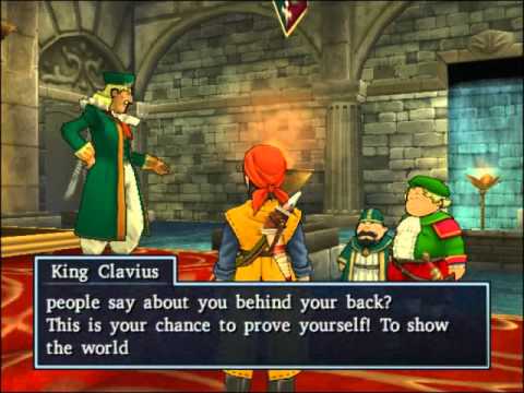 86 Dragon Quest 8 Cut-scene - Talking to King Clavius and Prince Charmles