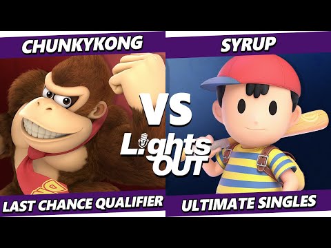 Lights Out LOSERS SEMIS - ChunkyKong (Donkey Kong) Vs. Syrup (Ness) Smash Ultimate - SSBU