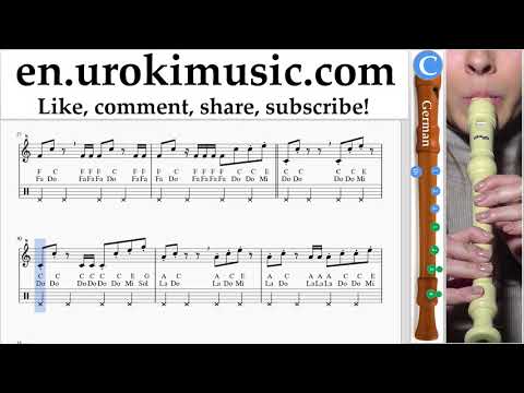 Recorder lessons (G.) Imagine Dragons - Thunder Sheet Music Tutorial um-i352