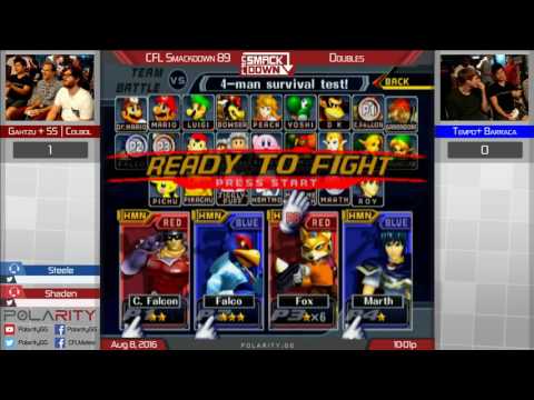 CFL Smackdown 89 Melee - Barraca + Tempo vs Colbol + Gahtzu - Grand Finals