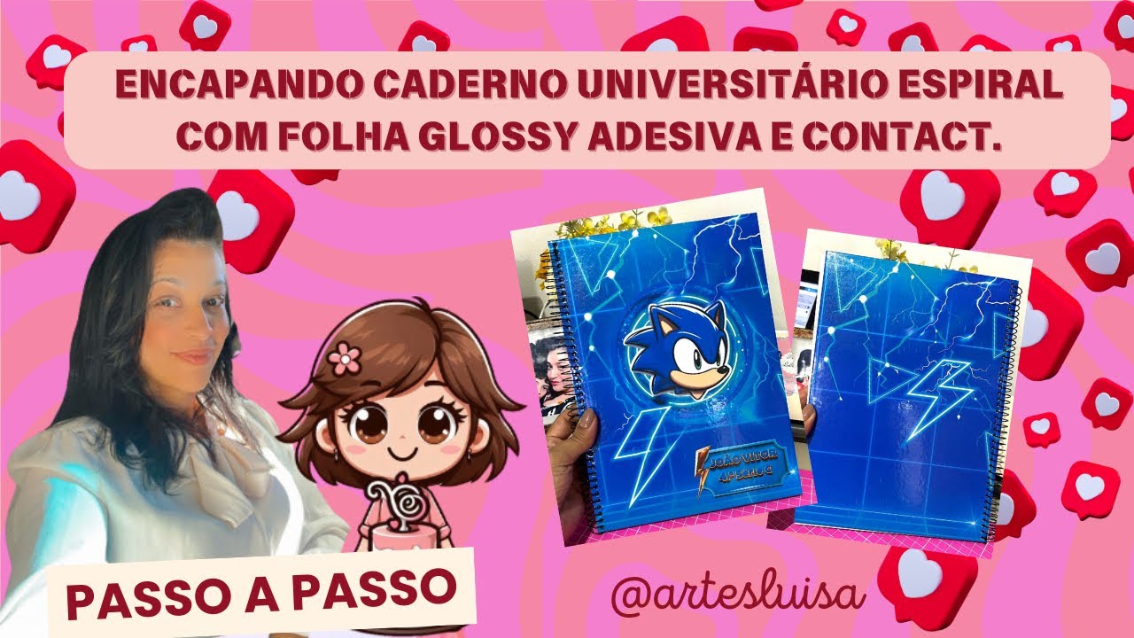 Como Encapar Caderno Espiral com Folha Adesiva Glossy e Contact - Passo a Passo Fácil!