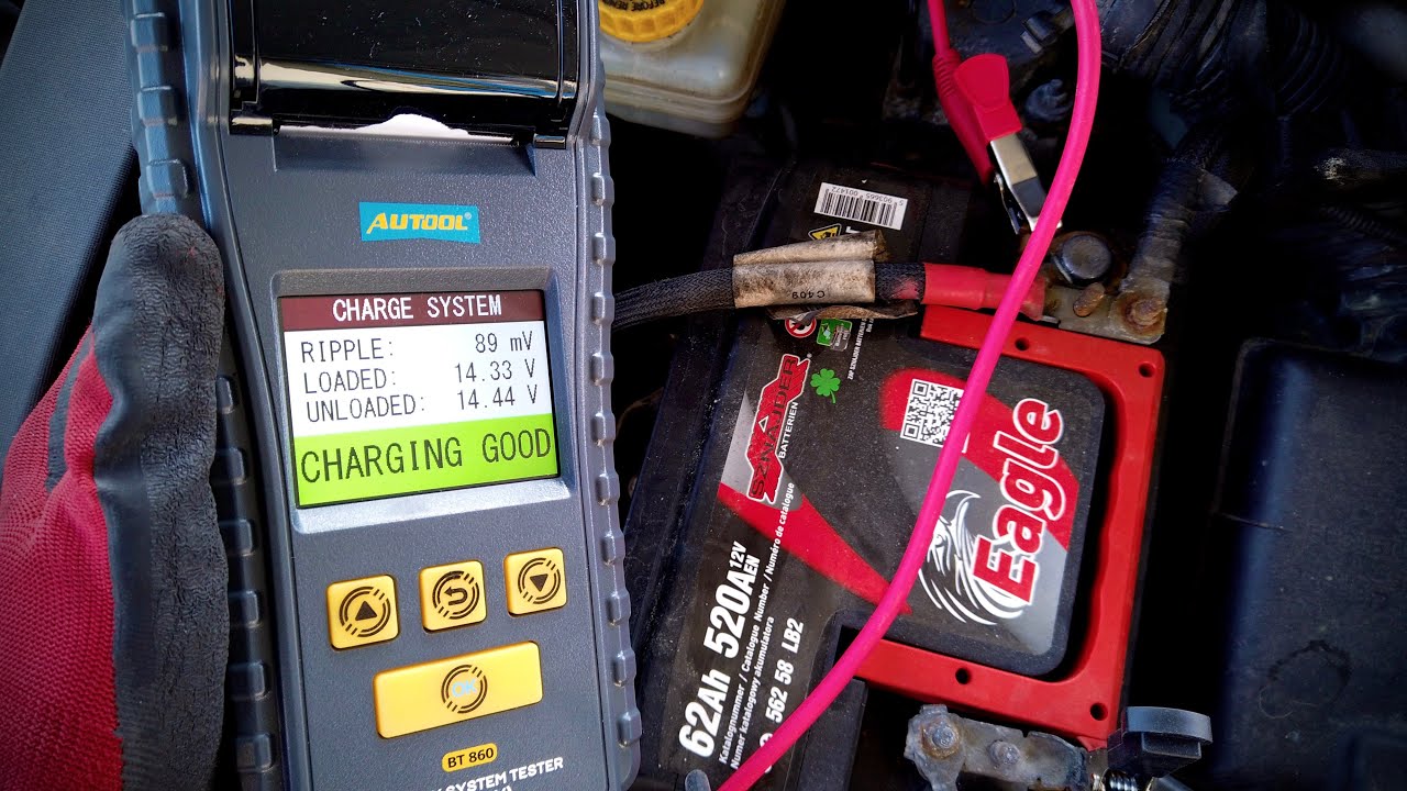 Autool BT-860 battery capacity, car charge and crank tester review