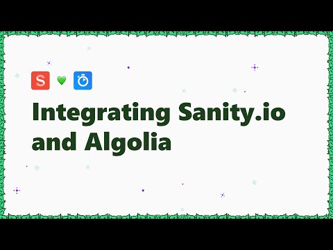 Integrating Sanity.io and Algolia