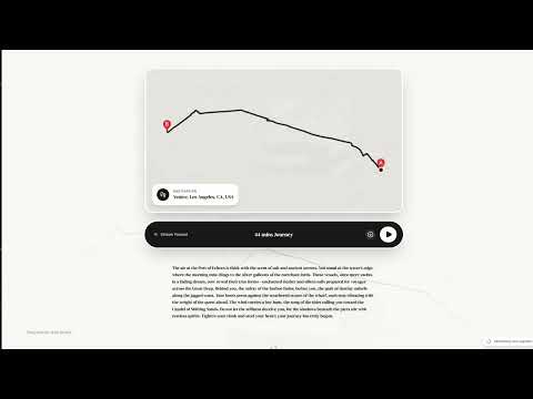 Gemini 3 Flash: Generate a narrative of your journey
