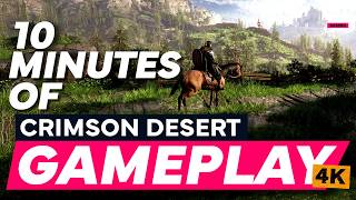 Crimson Desert Combat Gameplay - 10 minutes of EPIC boss fights in 4K