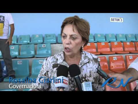 Reforma No Estádio Nogueirão em Mossoró, anuncia a Governadora Rosalba Ciarlini