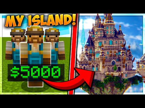 F1NN5TER - I HIRED PRO MINECRAFT BUILDERS To Make My SKYBLOCK ISLAND!