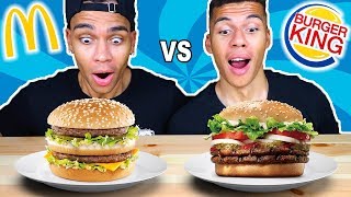 MCDONALDS VS BURGER KING CHALLENGE !!! | Kelvin und Marvin