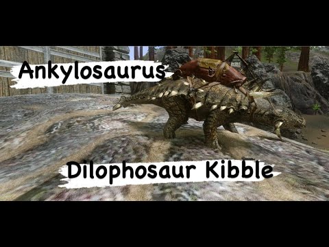 Ankylosaurus tame | Dilophosaur kibble | Ark survival evolved mobile |Amber